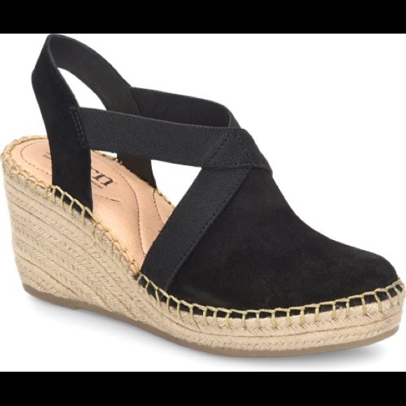 Born Shoes - Born Meade Suede Espadrille Wedges
